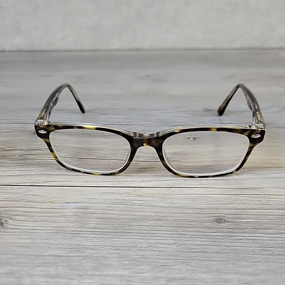 Ray-Ban Eyeglasses RB 5286 5082 Polished Havana on Clear Square Frames 51-18 135